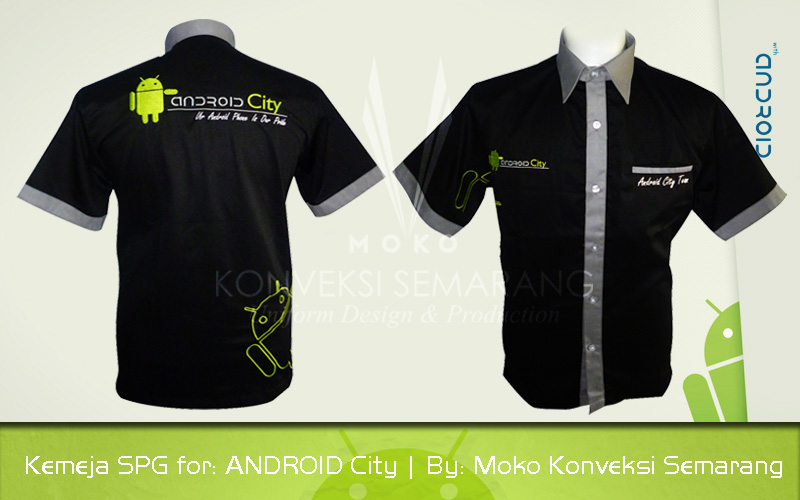 Baju Kerja Android City SPB SPG - Desain Baju Seragam Kerja Sales Promotion Android City