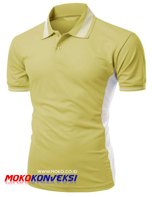Jual Kaos Polo Shirt Murah Online Warna Kuning Putih