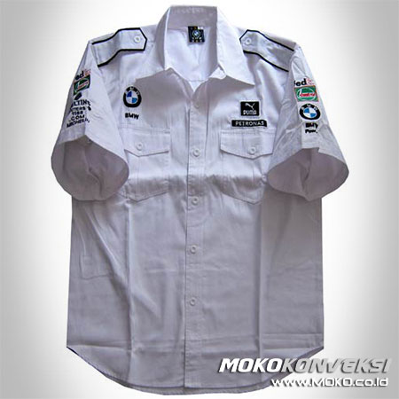 Desain Baju Kemeja Seragam bmw f1 sauber team racing shirts