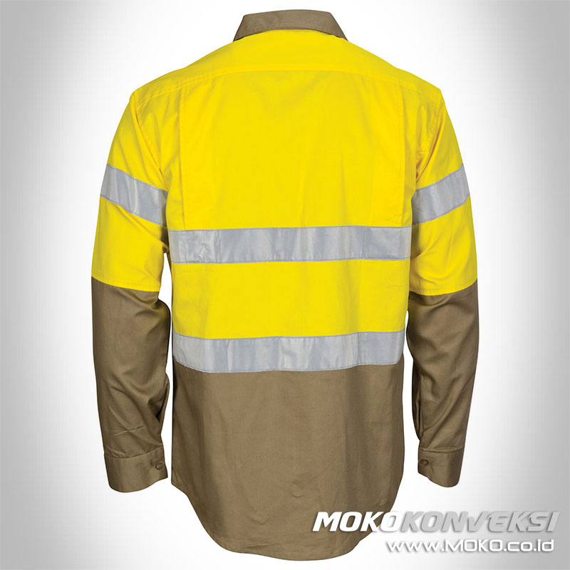 pakaian safety baju mekanik seragam kerja safety scotchlite lengan panjang kombinasi