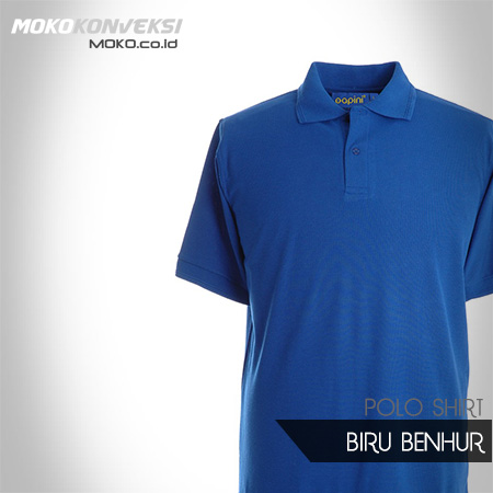 Jual Kaos Berkualitas Polo Shirt polos warna biru benhur