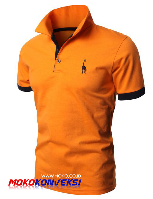 Belanja Online Kaos Berkerah Bordir Kaos Polo Bordir Seragam Warna Orange