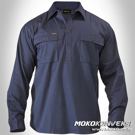 Jual Baju Safety Wearpack Mekanik Atasan Warna Biru Donker / Navy Polos