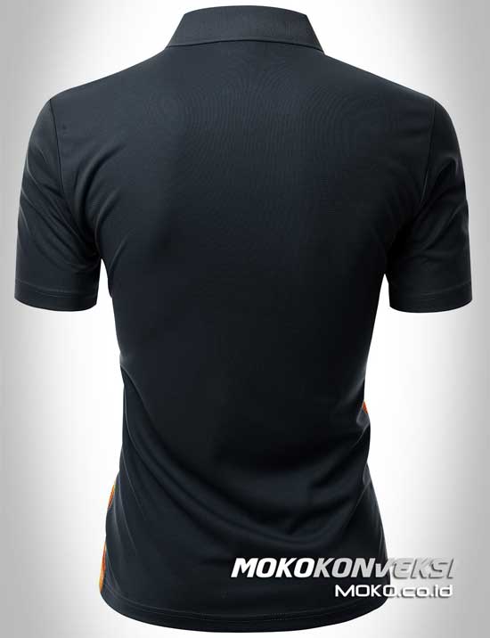 model polo shirt terbaru desain polo shirt sporty warna hitam belakang moko konveksi