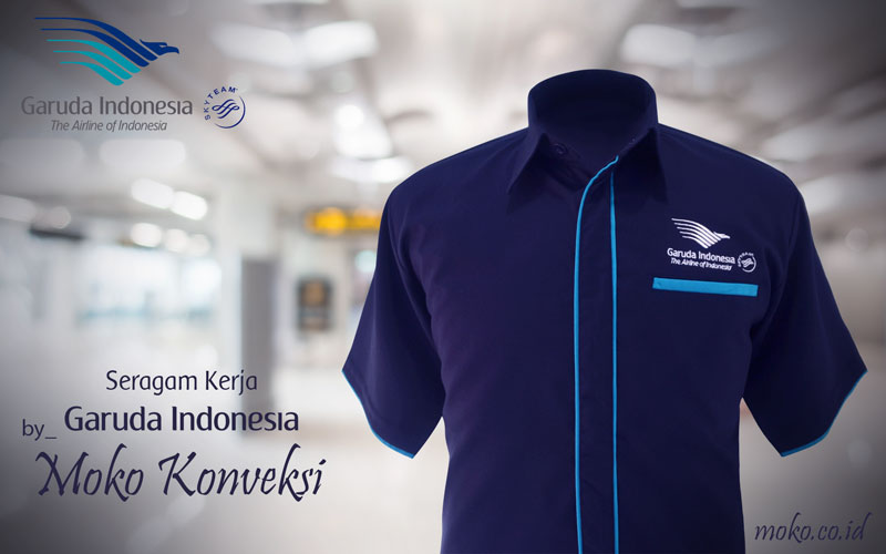 Model Baju Kemeja Maskapai Penerbangan Garuda Indonesia